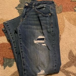 Maurices Medium Wash distressed boyfriend jean
